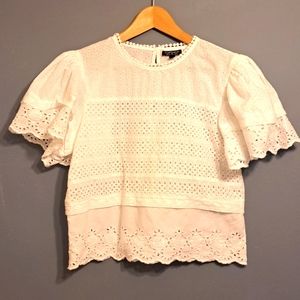 Topshop Borderie Anglaise Blouse